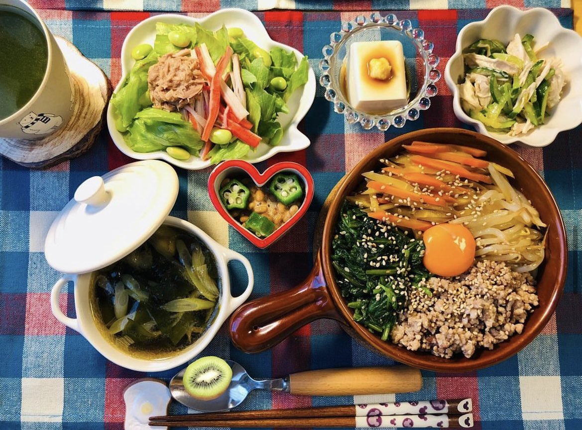 ビビンバ丼！おうちごはん料理好きな人と繋がりたい料理foodjapanesefood健康 グルメ レシピご飯 料理好き おいしい ブログ ごはん お弁当 肉 ダイエット