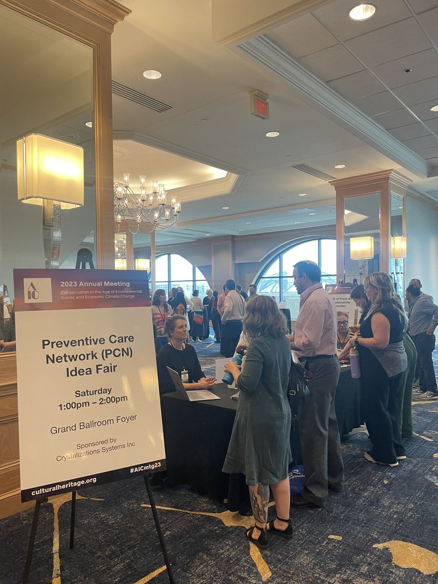 conservators's tweet photo. A glimpse into our Preventive Conservation Network Idea Fair! #AICmtg23 https://t.co/5lT7tY7pk4