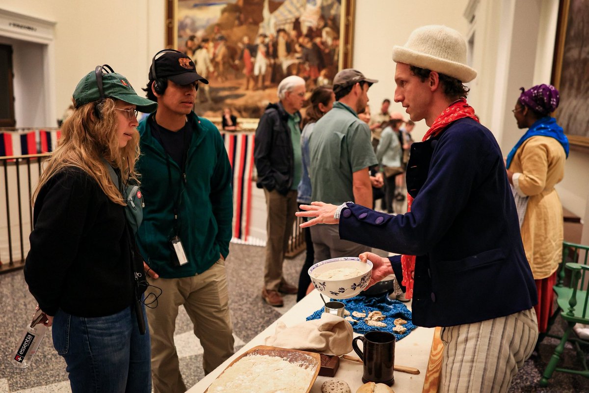 AmRevMuseum's tweet image. What a day meeting the people who made the Revolution in 1770s Philadelphia!

We had a great time learning 18th-century skills and trades, from cartridge rolling to making pepper pot soup, with our Makers of Revolutionary Philadelphia Living History Day. #HowRevolutionary
