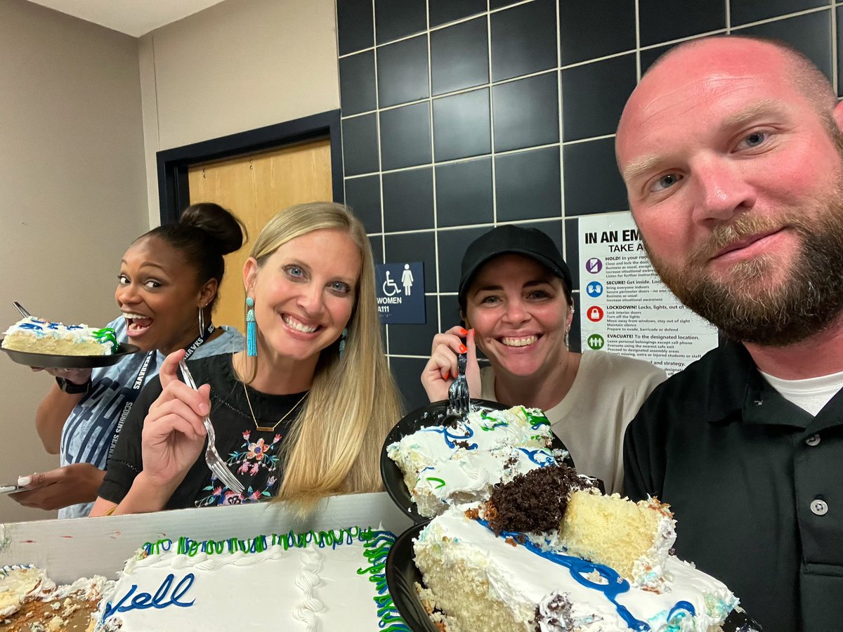 ScogginsMS's tweet photo. The Seahawk Admin team knows how to celebrate a successful school year! https://t.co/OHMQ5bIbpa
