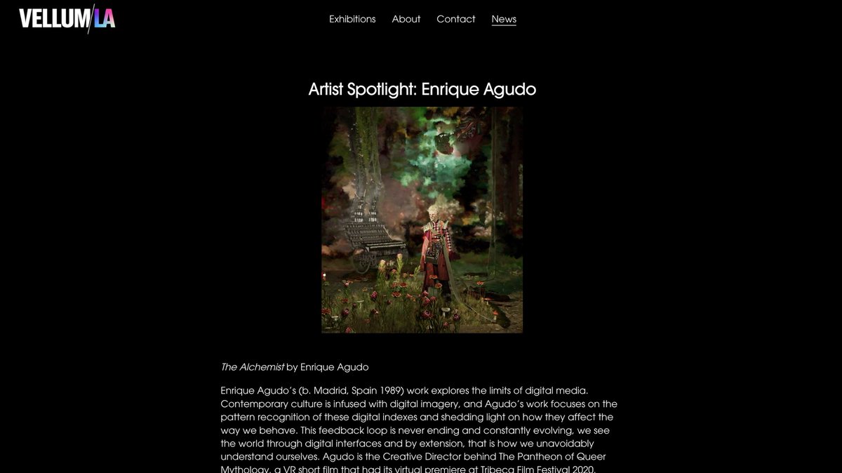 Vellum LA (@vellumla) on Twitter photo ✨New Interview with <a href="/Enagudo/">Enrique Agudo</a> out now on Vellum LA’s website! We are again mesmerized by the fascinating stories and ideation behind <a href="/Enagudo/">Enrique Agudo</a> ‘s pieces.
Check out the full article on Vellum LA’s website: vellumla.com/news/artist-sp… ✨New Interview with <a href="/Enagudo/">Enrique Agudo</a> out now on Vellum LA’s website! We are again mesmerized by the fascinating stories and ideation behind <a href="/Enagudo/">Enrique Agudo</a> ‘s pieces.
Check out the full article on Vellum LA’s website: vellumla.com/news/artist-sp…