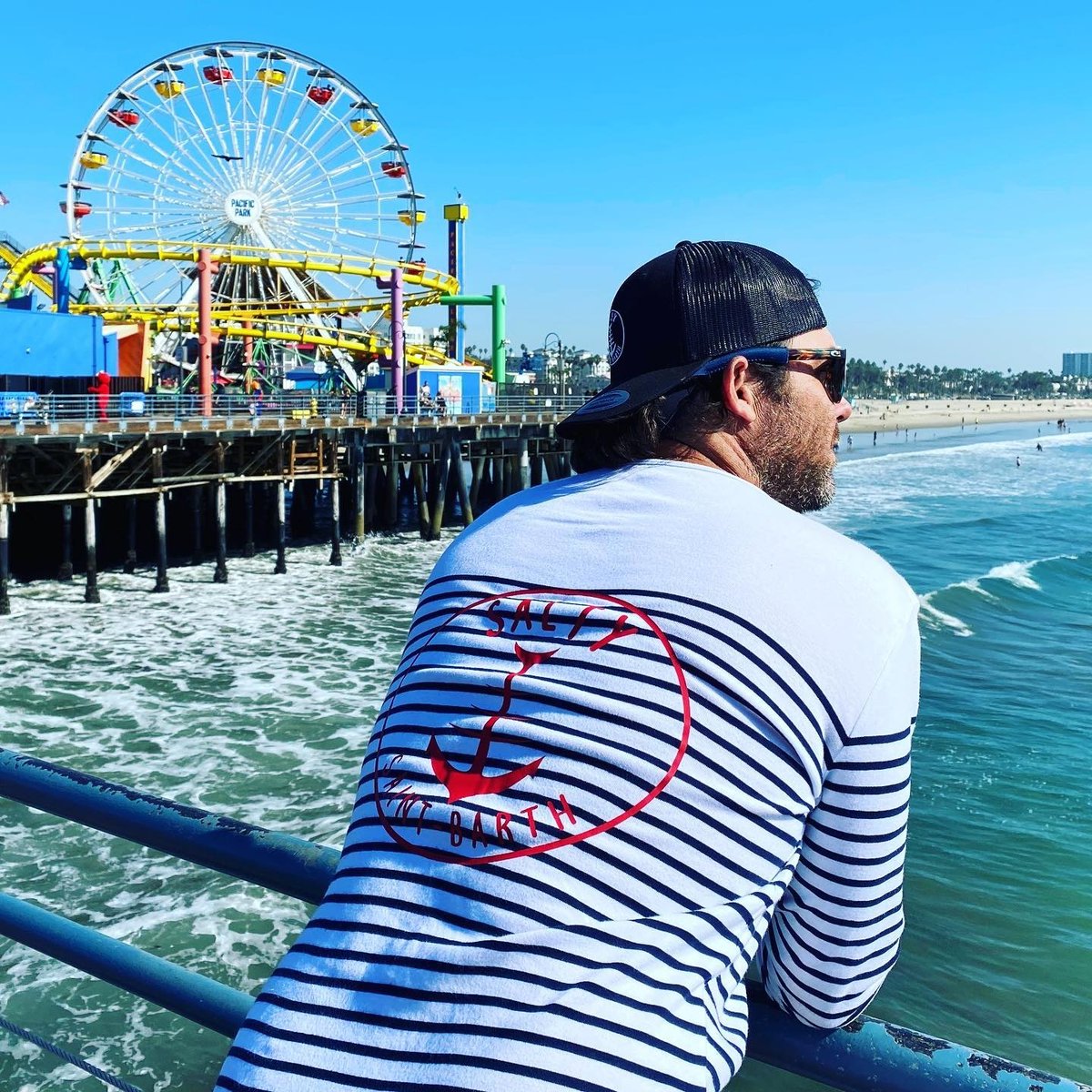 SantaMonicaPier's tweet photo. Stripes, saltwater and everything nice. Embracing the coastal vibes in style at the Pier! 🌊⚓️ 🎡
📸 @saltyservices_sbh
.
.
.
.
#saturday #saturdayvibes #weekend #weekendvibes #weekendfun #timefortheweekend #itstheweekend #theweekendisfinallyhere #finallyhere #saltycrew https://t.co/0FUIlHpHbJ