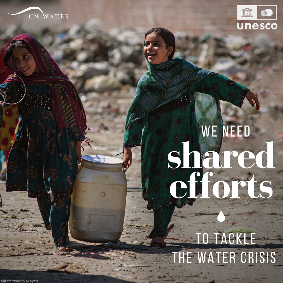 When water is scarce, everyone suffers.

If we continue business as usual, 1/2 of the world's population will live in water-stressed areas by 2050.

Don’t let the tap run dry. Let’s preserve this vital resource for generations to come.

on.unesco.org/WorldWaterRepo… #WorldWaterReport