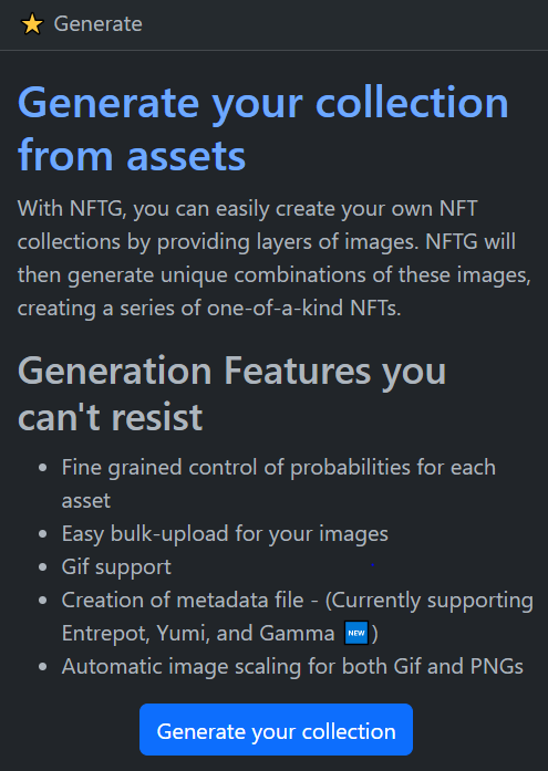 ordgio's tweet photo. 🖼️ NFTG's Generate feature brings your visions to life. Combine layers of images to create unique, one-of-a-kind NFT collections. Embrace your creativity and start generating now! 
https://t.co/oQdvmi9PmA

#UnleashCreativity #BTC #Ordinals 🎨 https://t.co/taP7AqGmUg