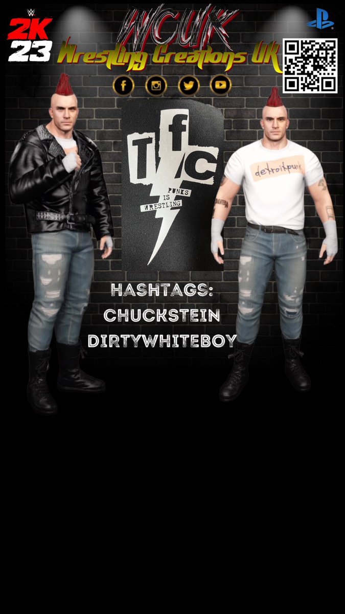 WCUK2018's tweet photo. Todays Dirty White Boy creation Chuck Stein ready for download on 2k23
Hashtags: CHUCKSTEIN
DIRTYWHITEBOY
#wrestlingcreationsuk
#chuckstein
#dirtywhiteboy
#tfc
#playstation
#2k23 https://t.co/wvjzb916wl