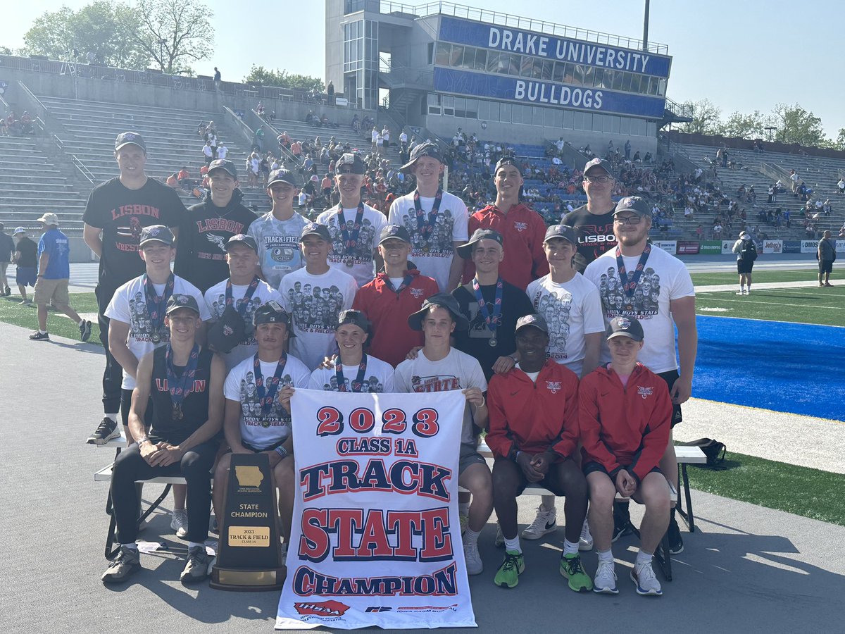 LisbonTF's tweet photo. Class 1A Boys Track and Field Champions 🥇 https://t.co/4ZmG2Un6VI