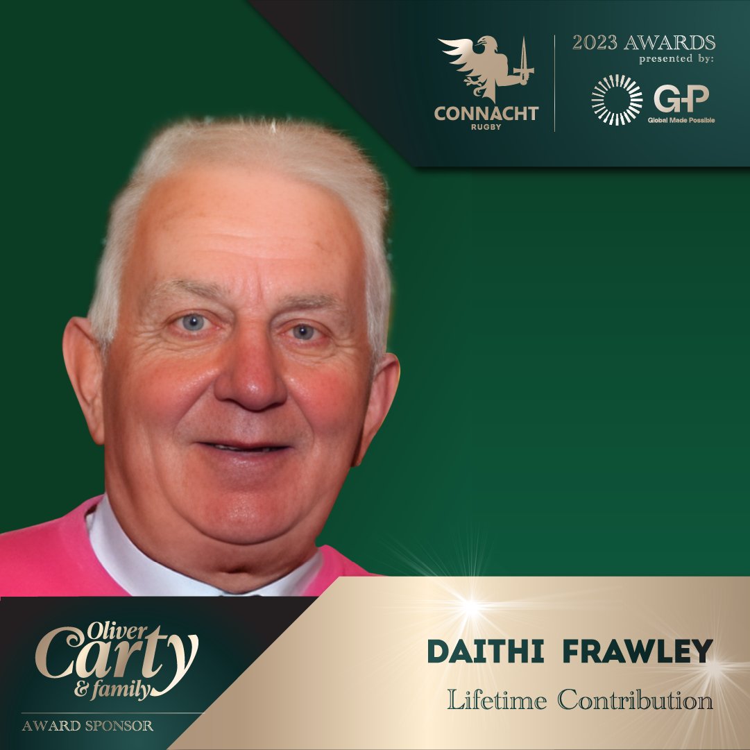 The Lifetime Contribution award goes to Daithi Frawley

#ConnachtRugbyAwards  @OliverCarty | @GlobalEOR