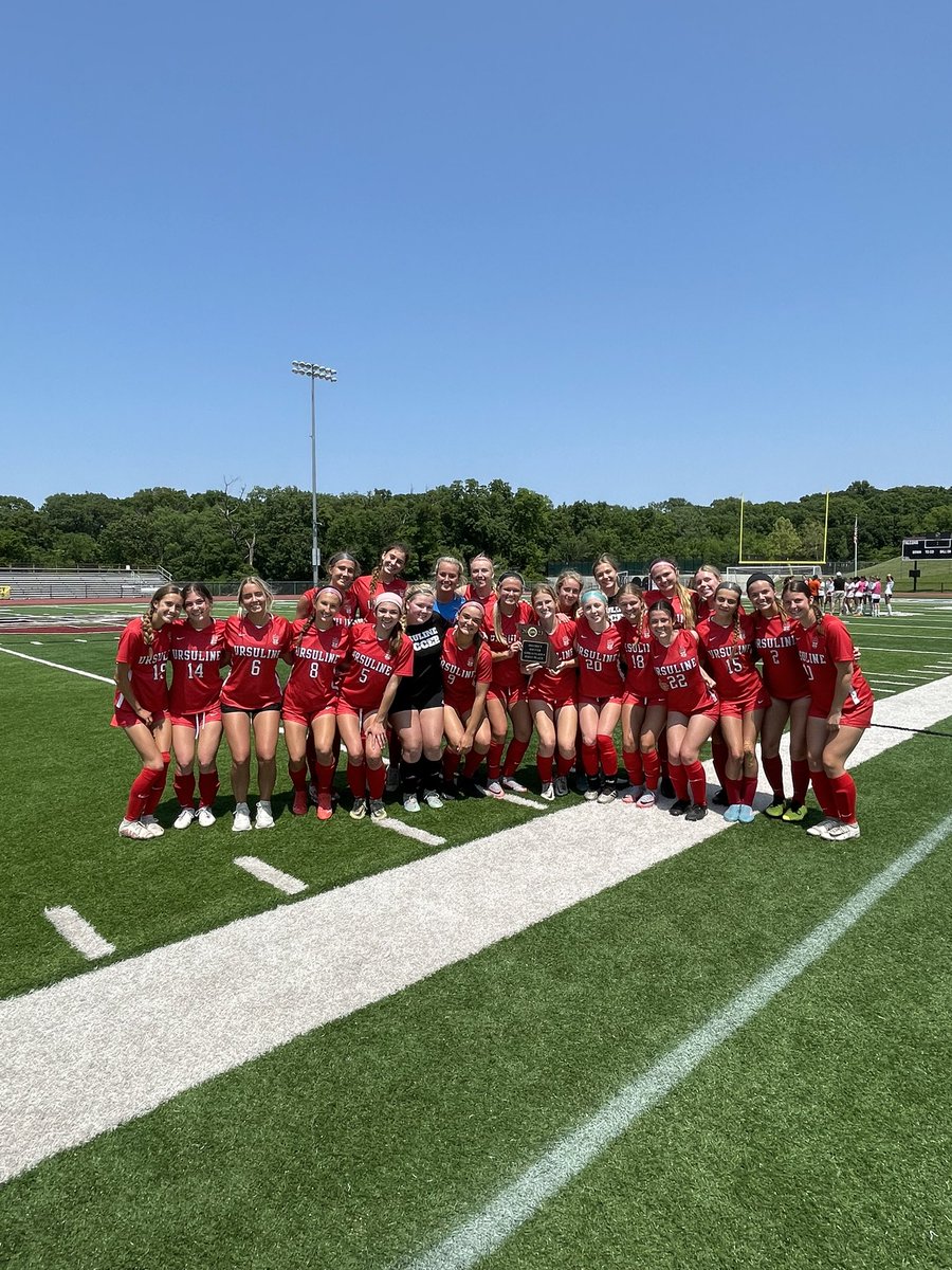 Class 3 District 2 Champions! #thisisgood #ursulineathletics 🐻⚽️