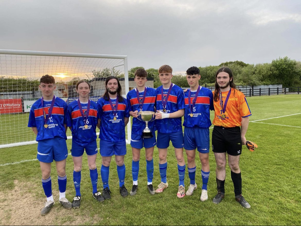 CBS_Enniscorthy's tweet photo. Well done to Castledockrell Utd. this evening on becoming Wexford youth Cup Champions, a special congratulations to our students who were part of the team! #weachieve https://t.co/fX0eNbgauH