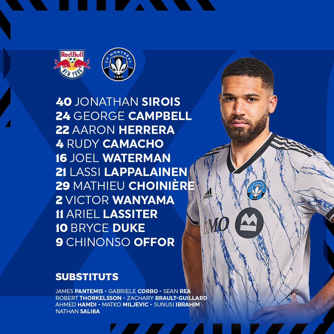 Notre XI 👊

Our 11 to take on the @NewYorkRedBulls. 

#CFMTL