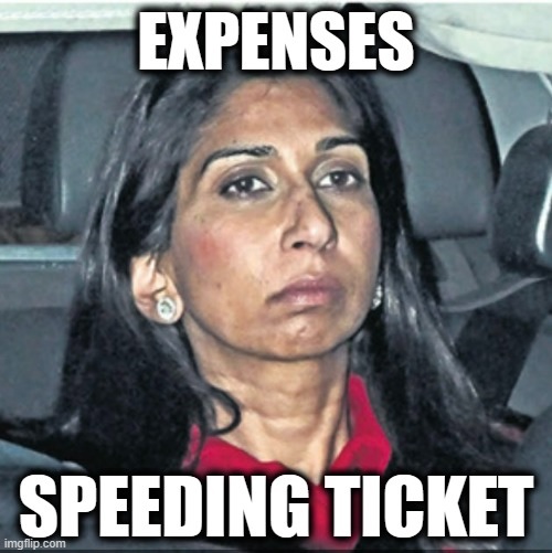 💥LAW-BREAKING SUELLA BRAVERMAN  

▪️Braverman asked civil servants if she could claim SPEEDING ticket on EXPENSES  

▪️Also asked them to help avoid fine/points on her license by arranging private driving awareness course

👉She breaks law & expects TAXPAYERS to pay for it.