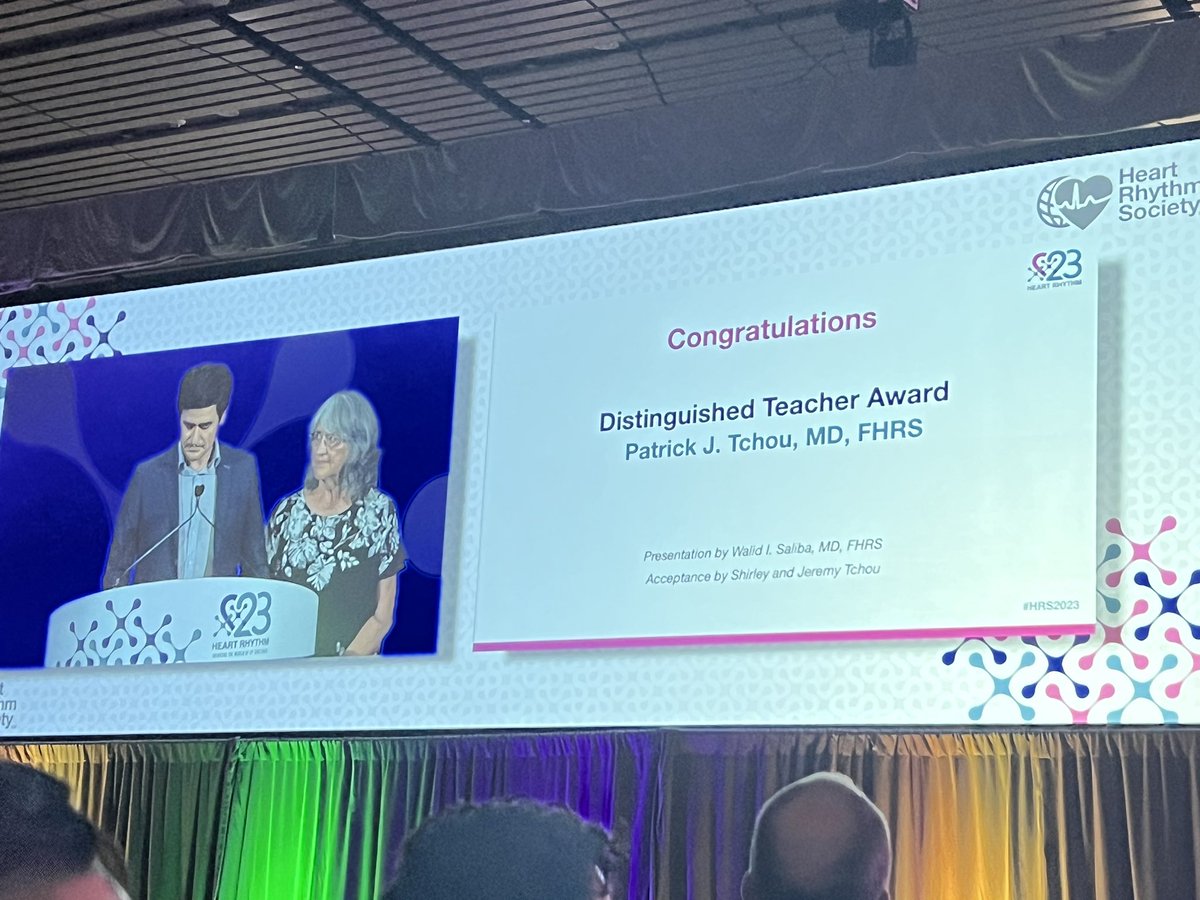 Dr P Tchou : your son and wife were amazing!! A standing ovation today and forever for all the lives you influenced. You have such a wonderful legacy! RIP @HRSonline #HRS2023 @HRSonline