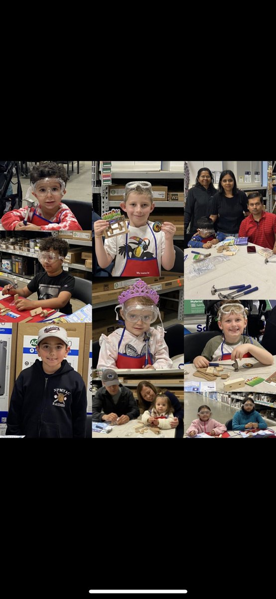We had a great time at our Kids Workshop in store 1189 - Medford, Lowe’s! Future pros at work!!