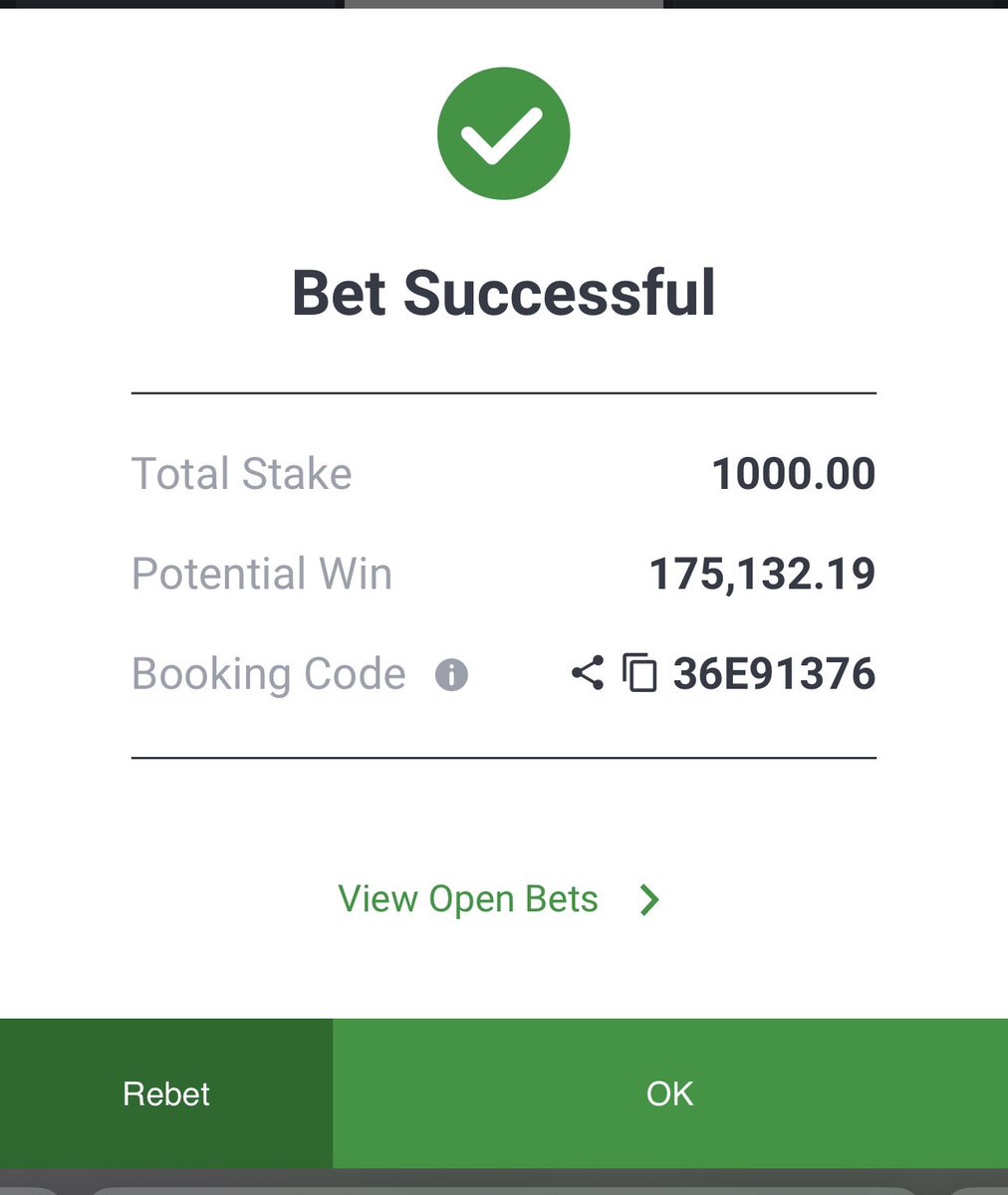 Blaze_Bet's tweet photo. 36E91376 | Sportybet 💥💥 https://t.co/AIr6qv6wU9