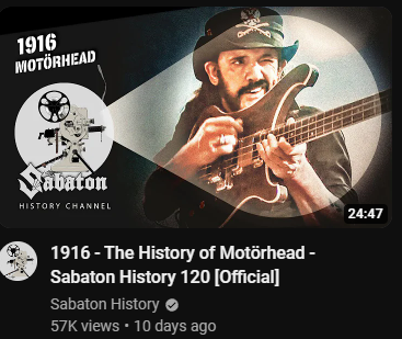 wow, i see Sabaton history is finally talking about a good band