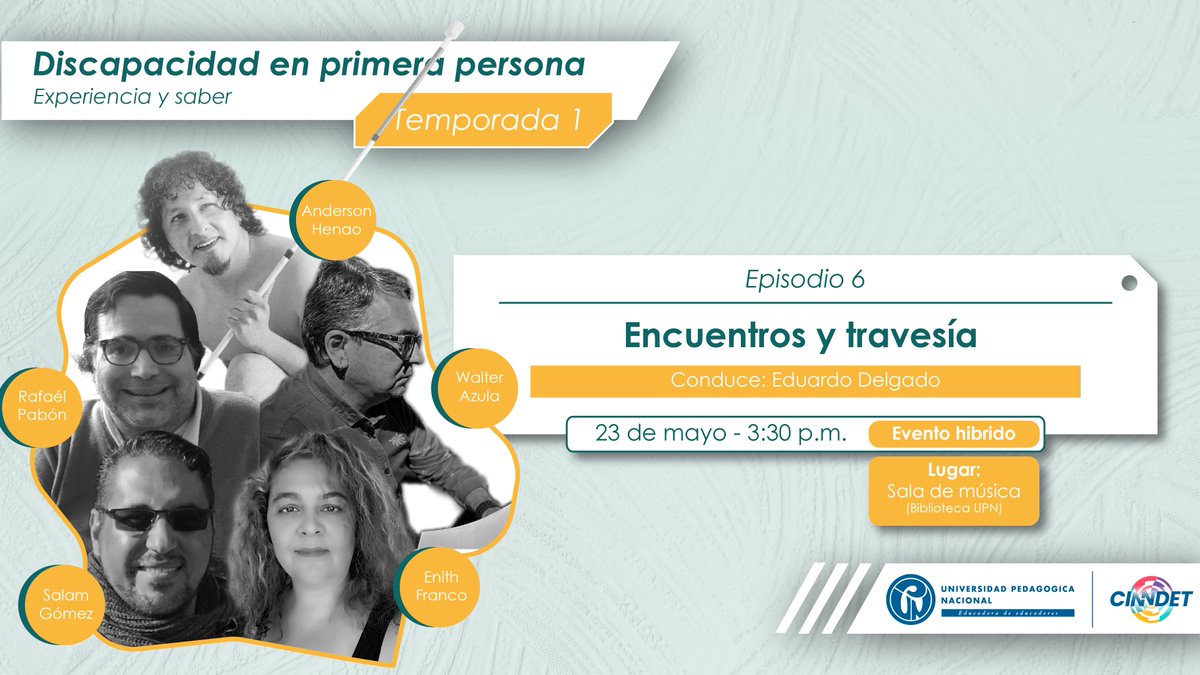 En el episodio 6 haremos un recuento por la travesía del programa: Discapacidad en primera persona.

Conduce: Prof. Eduardo E. Delgado P., FED.

🔗 youtube.com/live/F5sQEkBFp…

¡L@s esperamos!