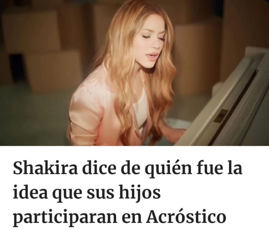 Shakira siempre es noticia y ahora aclara la participación de Milan y Sasha en su nueva canción Acróstico.

Todo esto por los señalamientos que recibió al poner a sus hijos a cantar el nuevo sencillo y aparecer en el clip que recientemente lanzó al merca… instagr.am/p/CsevfcNuGQV/