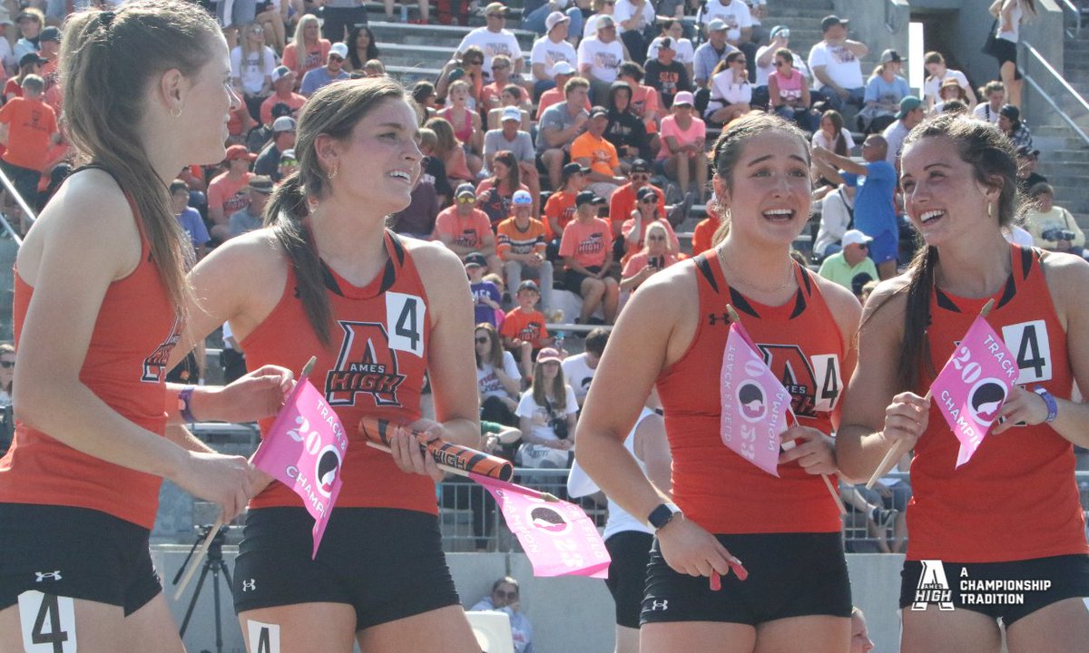 Competitors always keep competing...

✅ Shattered the school 4x400 record by more than four seconds
✅ Second all-time best time in Iowa
✅ No. 32 best high school time in the United States
🥇 Ali, Ellie, and Cameron win gold in their final prep race

#AChampionshipTradition