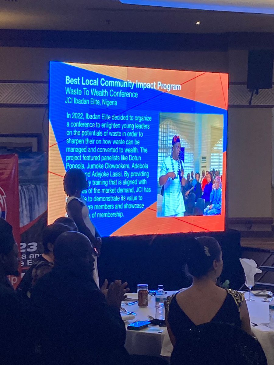 jci_nigeria's tweet image. Congratulations JCI Ibadan Elite as the Best Local Community Impact Program, Waste to Wealth Conference at the Africa and Middle East Conference, Victoria Falls, Zimbabwe.

#AMEC2023
#SEnD
#BeTheStory
#JCINigeria
