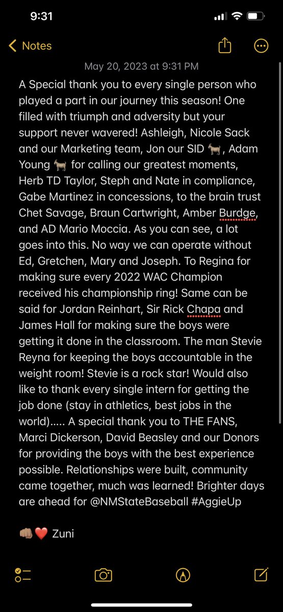 Keith Zuniga (@kzune24uh) on Twitter photo Special thank you to every single person who played a part in our journey this season! One filled with triumph & adversity but your support never wavered! Relationships were built, community came together, much was learned! Brighter days are ahead for <a href="/NMStateBaseball/">New Mexico State Baseball</a> #AggieUp Special thank you to every single person who played a part in our journey this season! One filled with triumph & adversity but your support never wavered! Relationships were built, community came together, much was learned! Brighter days are ahead for <a href="/NMStateBaseball/">New Mexico State Baseball</a> #AggieUp