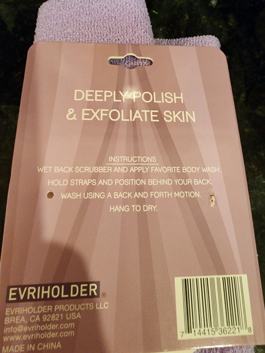 My gf was amused they put instructions on a back scrubber

I was thankful there is a space between the first two words