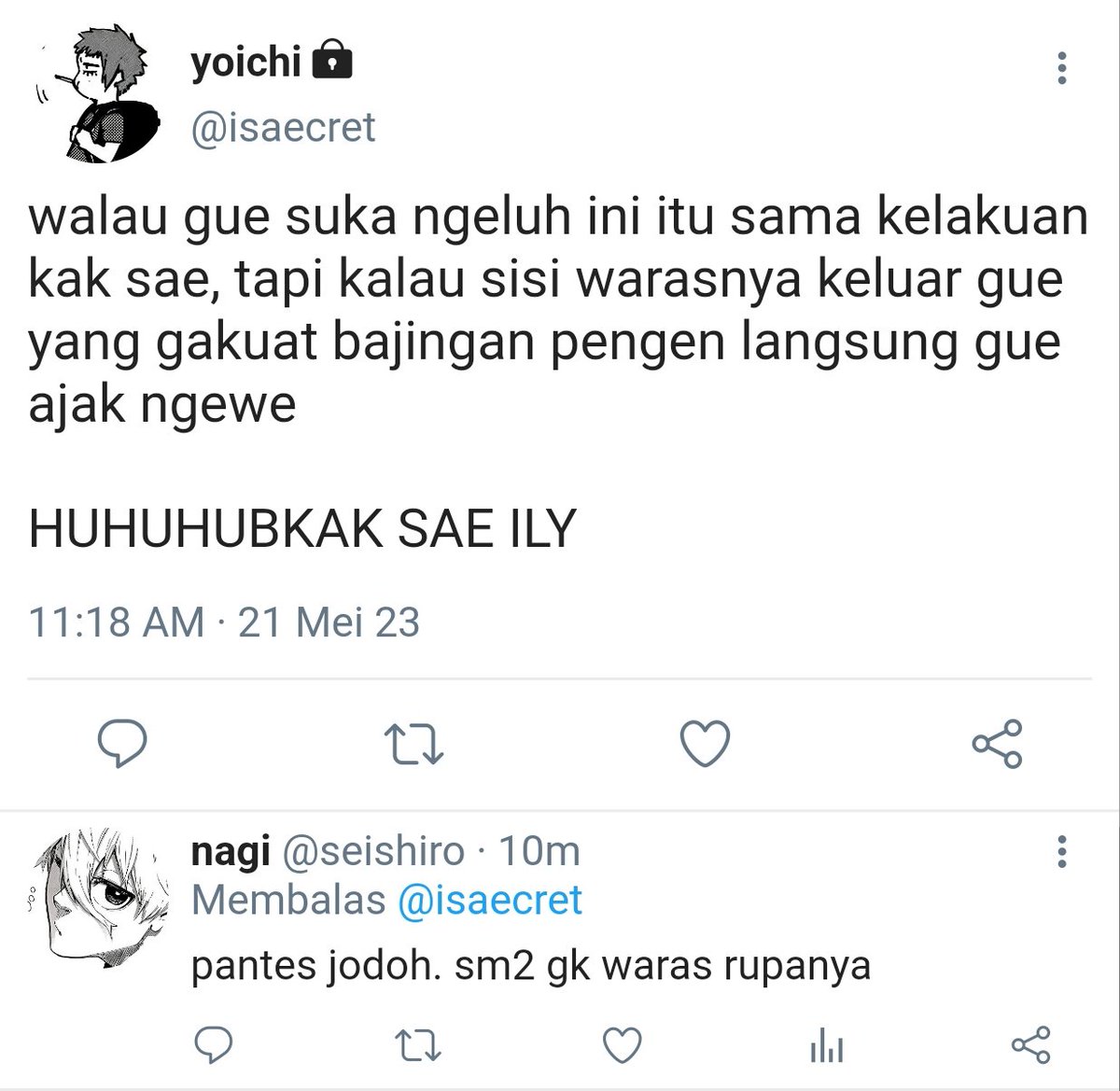 narachive's tweet image. walah sama-sama gak waras rupanya