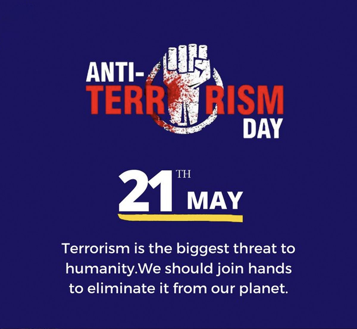 OneNonlymavrock's tweet photo. Today, let us all take pledge to make all efforts to oppose terrorism.

#NationalAntiTerrorismDay2023 #AntiTerrorismDay #KashmirRejectsTerrorism #IslamRejectsTerrorism #KashmirWantsPeace https://t.co/RwyLdqAQnI