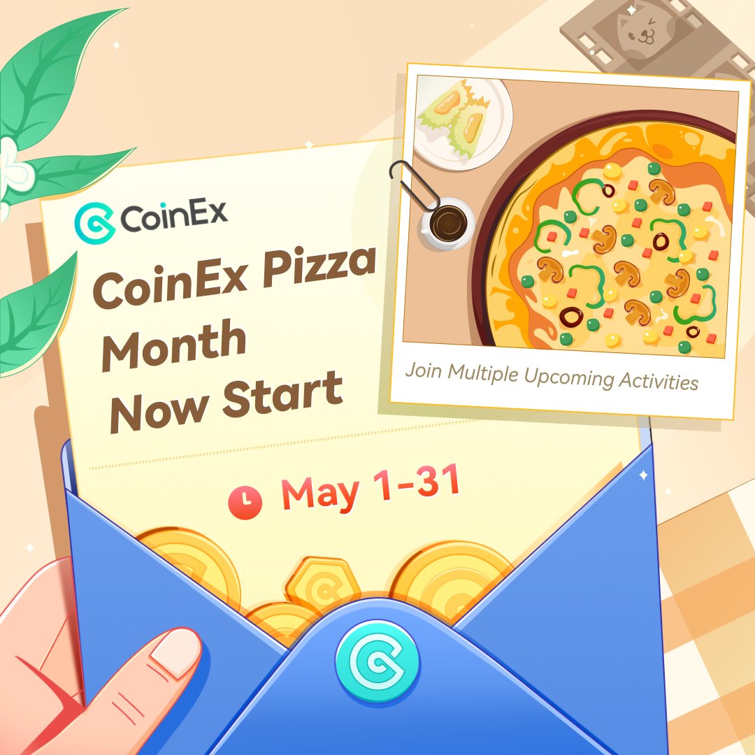 coinexcom's tweet photo. Can you believe we're halfway through #CoinExpizzamonth already? 🍕🎉 As two major activities are winding down, we've cooked up a THIRD one just for you, starting May 26th!
Check out the full rules here📜: https://t.co/4pFEzQkPmi
#CoinExCommunity #CoinEx #BitcoinPizzaDay https://t.co/0W0qmGpcpo