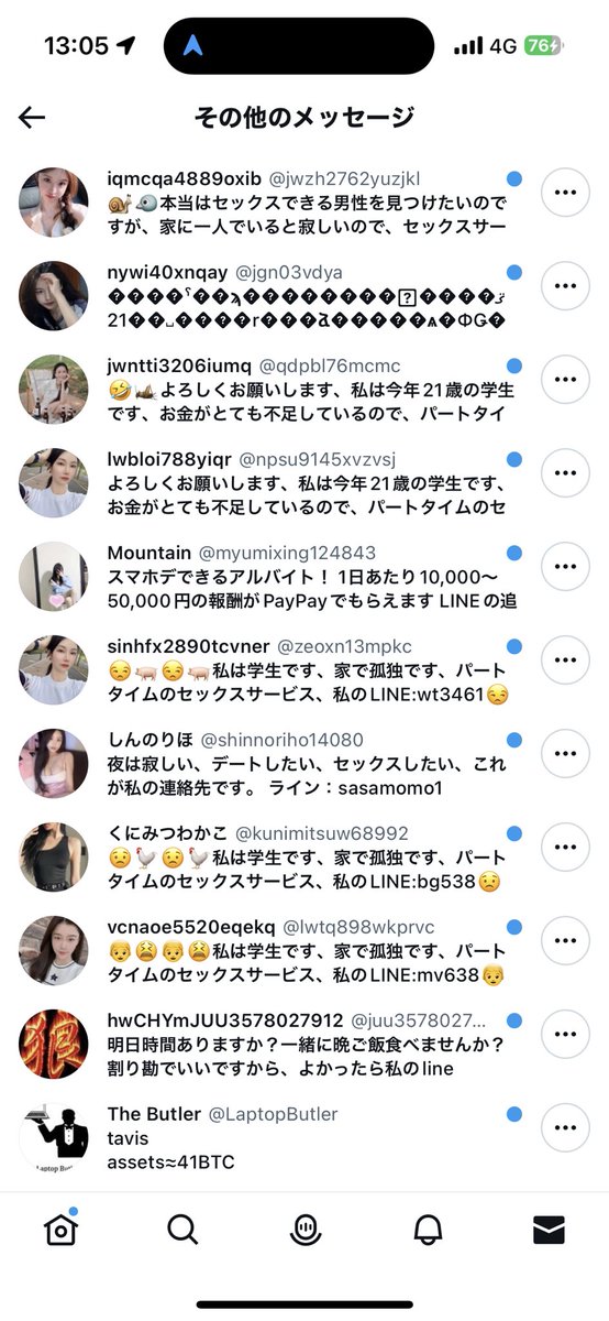 _3i_t's tweet photo. DM放置してたら中華botになってやがらあ https://t.co/jPsE4uHjij