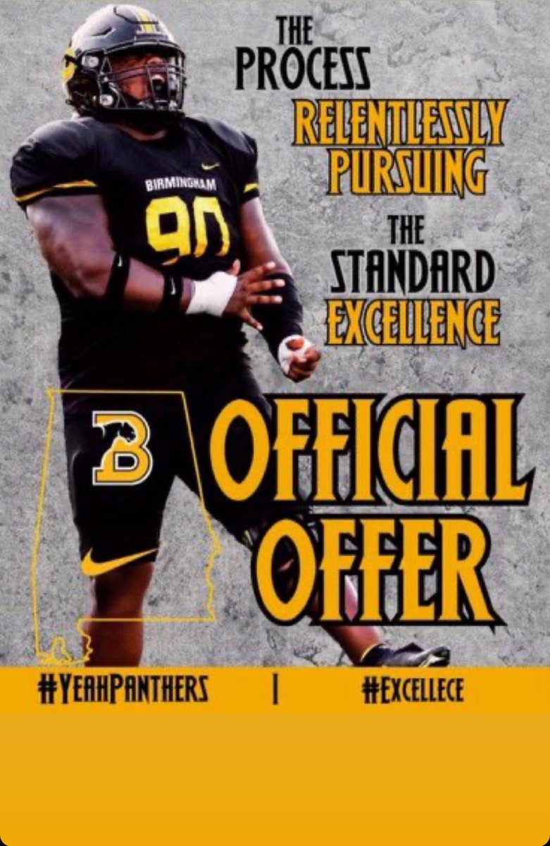 Wow! Really appreciate <a href="/BSCFootball/">BSC Football</a> and <a href="/Coach_Colucci/">Anthony Colucci</a> extending and offer to me to play football for the Panthers.  Great opportunity.  <a href="/1_Gramm_/">Austin Grammer</a> <a href="/garyharris_wvua/">Gary L. Harris</a> <a href="/jerellrushin_/">Jerell Rushin</a> <a href="/AL4afootball/">Alabama 4A Football</a>  <a href="/PrepRedzoneAL/">Prep Redzone Alabama</a> <a href="/HallTechSports1/">Hall-Tech Sports</a> <a href="/AmerChrFootball/">ACAPatriotsFootball</a> @ChanChan_5