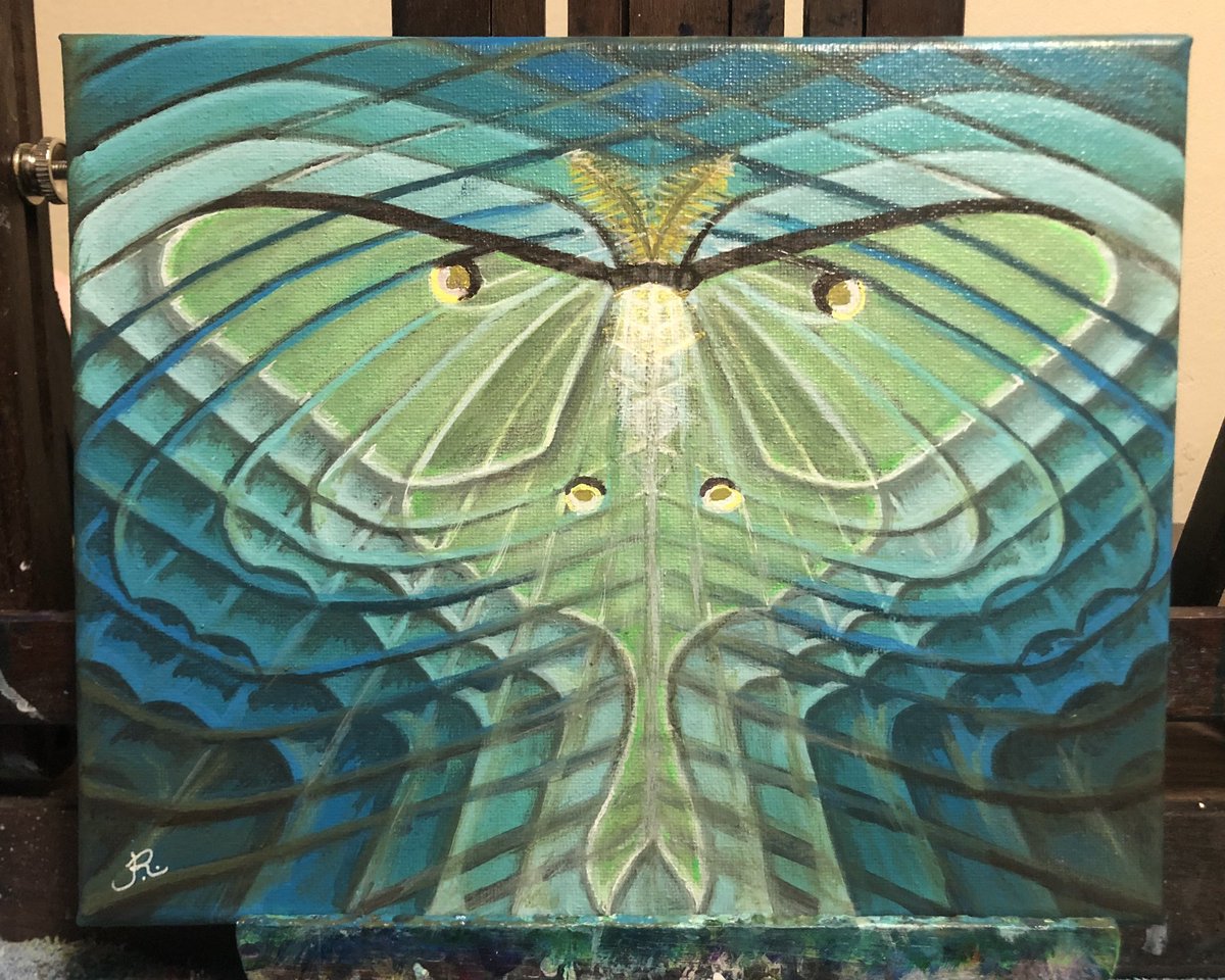 Luna Moth I finished recently.