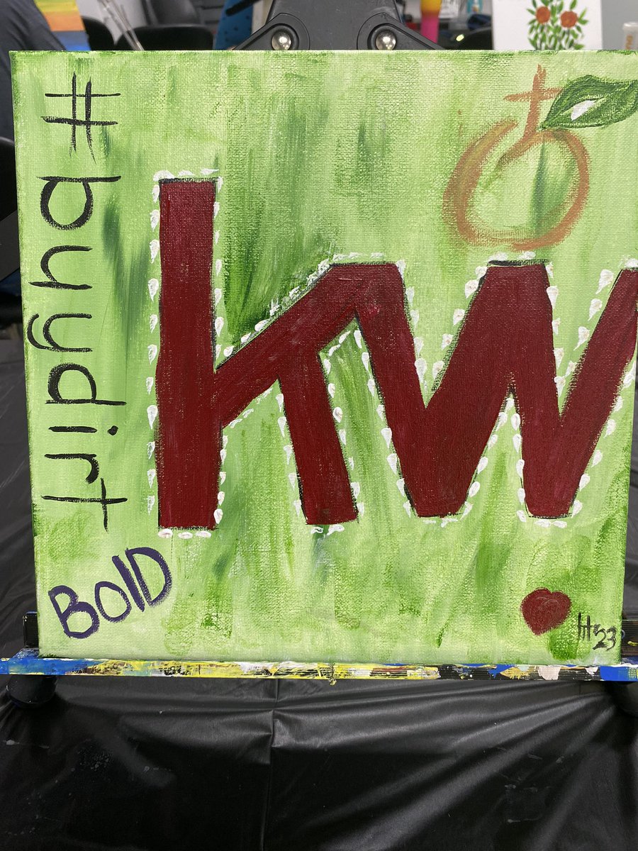I love what I do and I love #KWculture. Friday was #paintandsip beside @annelalibertemoranville 🎨 🍷 

🍑Tamara K. Hightower 
KW Realty Elite Partners 
📞352-340-0737