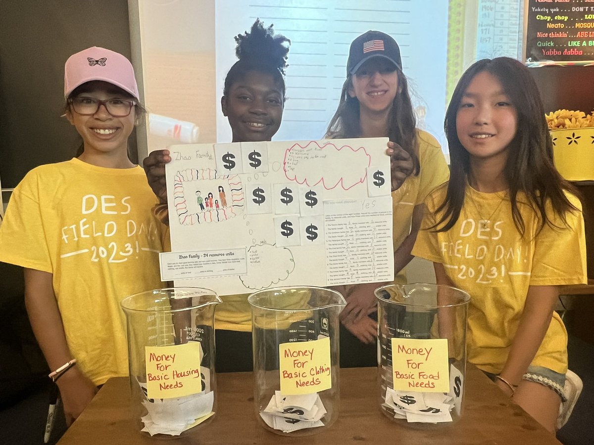 How much money do we have left after paying for basic housing, clothing and food? 5th is Biztown ready! 🏦🏡🏨