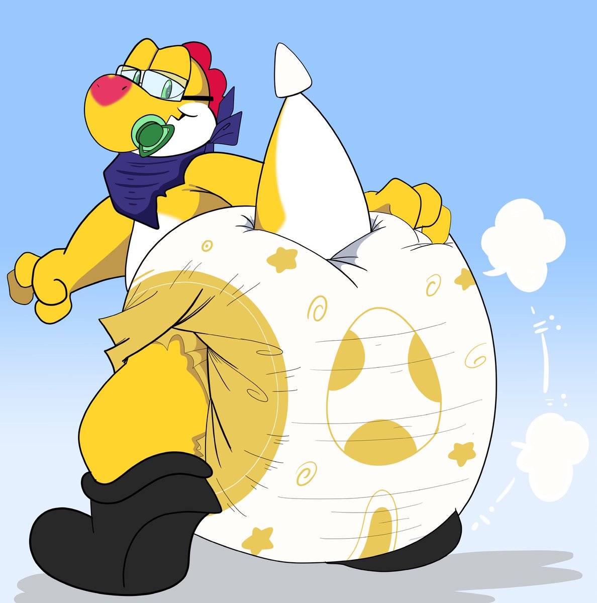 What's better than a massive diaper and a pacifier in a day off ? Get yourself comfortable as much as possible~

Commission I ordered from SrBunny649 over FA, big thanks to them again for this piece :3