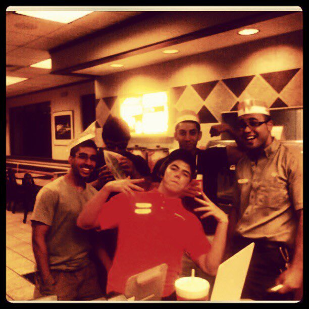 sammyguevara's tweet photo. My mom came to visit and she brought my old Whataburger uniform 😂
back when it was all a dream… in 8 days I’m in the Main Event of Double or Nothing. #WorkfortheDream #Destiny https://t.co/Y6189eUQ43