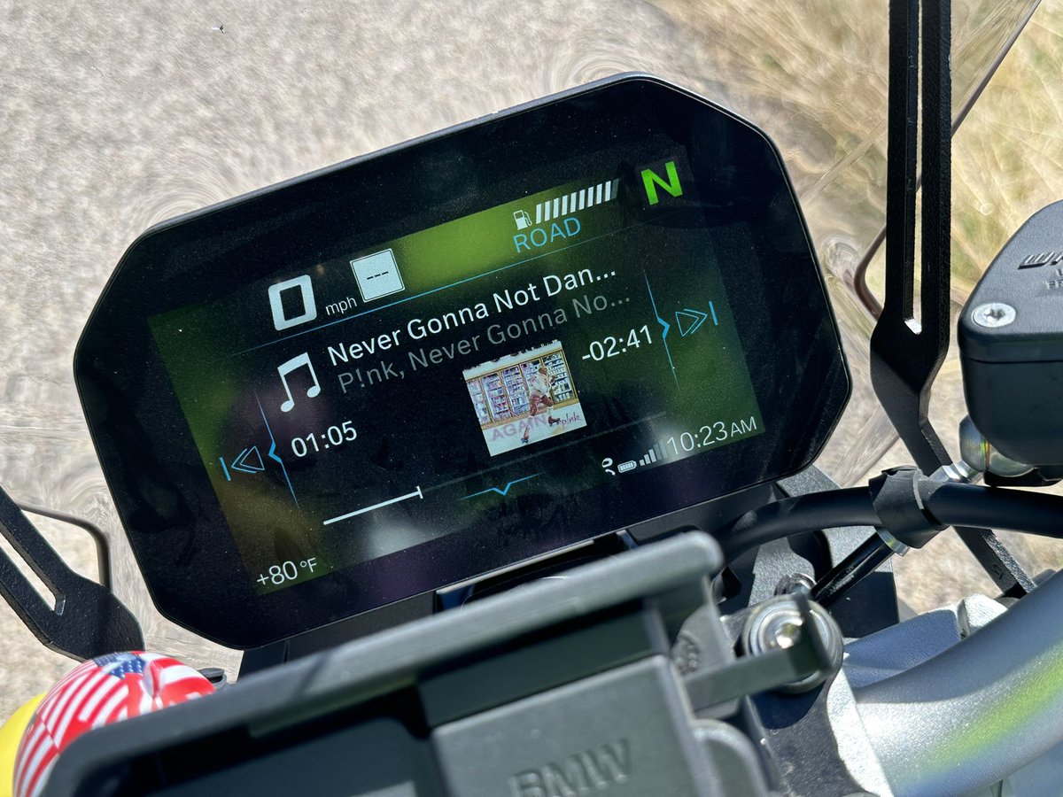I had to stop, take a photo &amp; take it all in. Beautiful morning, the Empire Ranch backdrop &amp; <a href="/Pink/">P!nk</a> Never Gonna Not Dance Again playing in the helmet. There may or may not have been some motorcycle seat dancing involved. 😂 Is there anything better? #pink #bmwmotorcycle #NGNDA