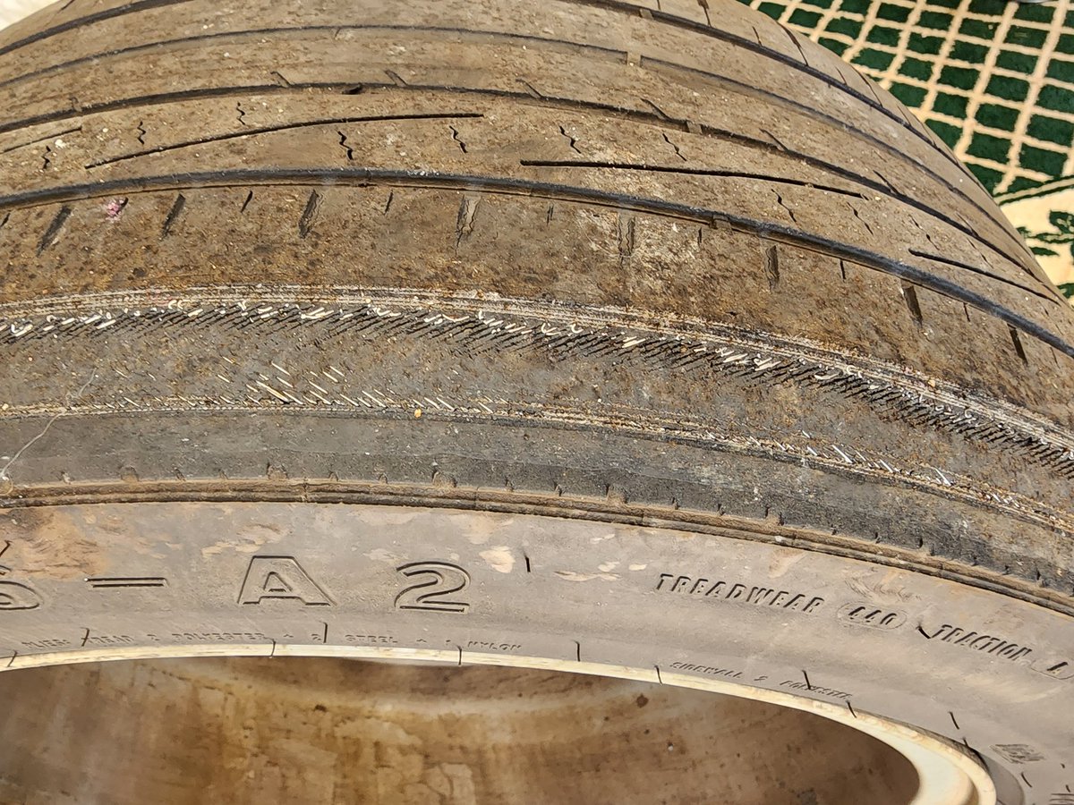 Ted_Tronson's tweet photo. I need to pay closer attention to tire wear. This is the inside edge of the tire. The wear bars are not the only indicator. #checkthetread https://t.co/LkEQSujXt6