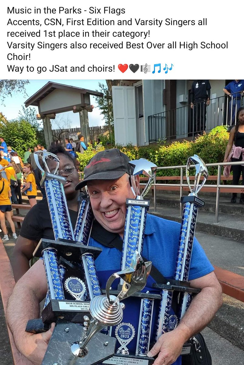 Congrats to <a href="/JeffChoirs/">Jeff Choirs</a> at <a href="/SixFlags/">Six Flags</a> today!! ❤️🖤