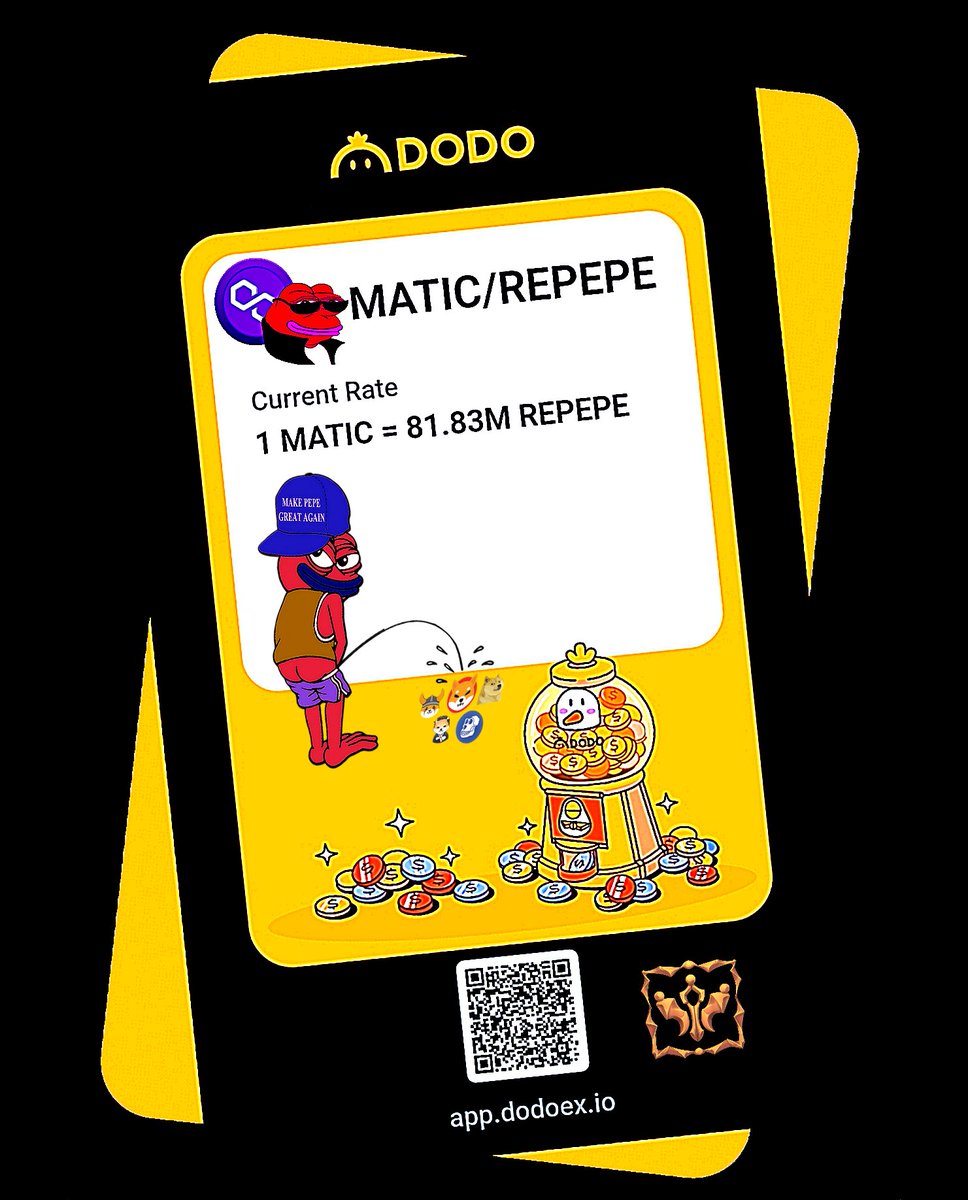 ViciProtocol's tweet photo. $WMATIC / $REPEPE
. Come to DODO and trade $WMATIC at the best price anywhere! https://t.co/E1EpJwvAaH https://t.co/8c8SA0CDev