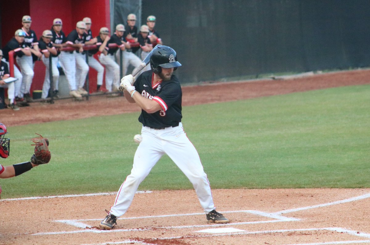 Photo evidence of a new <a href="/NCAADII/">NCAA Division II</a> record set tonight here in Newberry. Patrick Taylor was hit by a pitch for the 42nd time this season, a new single-season record. 

<a href="/abbeyathletics/">Abbey Athletics #RaisetheRed</a> <a href="/AbbeyBaseball/">Abbey Baseball</a> <a href="/ConfCarolinas/">Conference Carolinas</a>