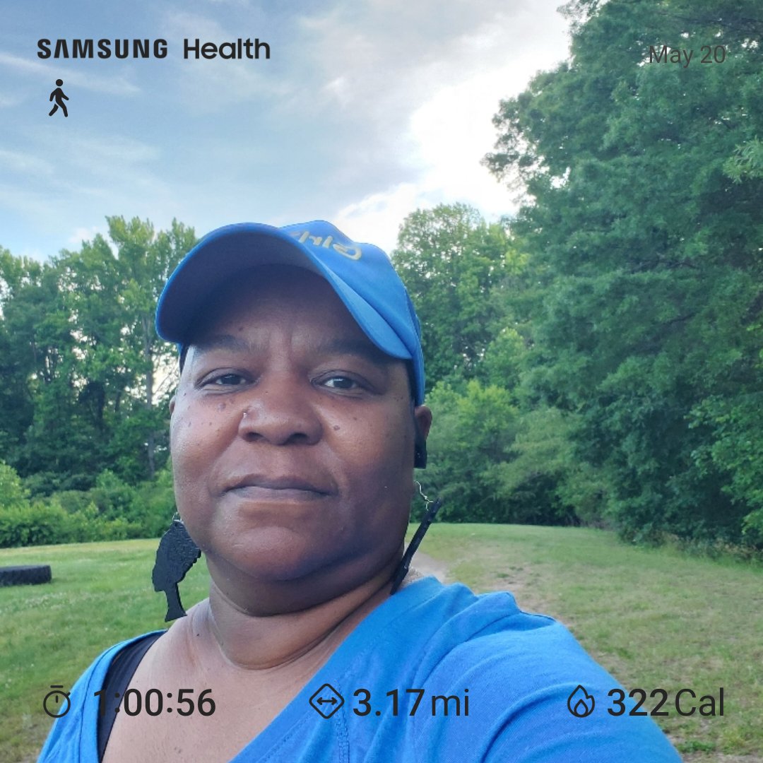 Got it done just before dark. #selfcare #GirlTrek #Mamathon #SuperHERoSaturday #MentalHealthAwarenessMonth