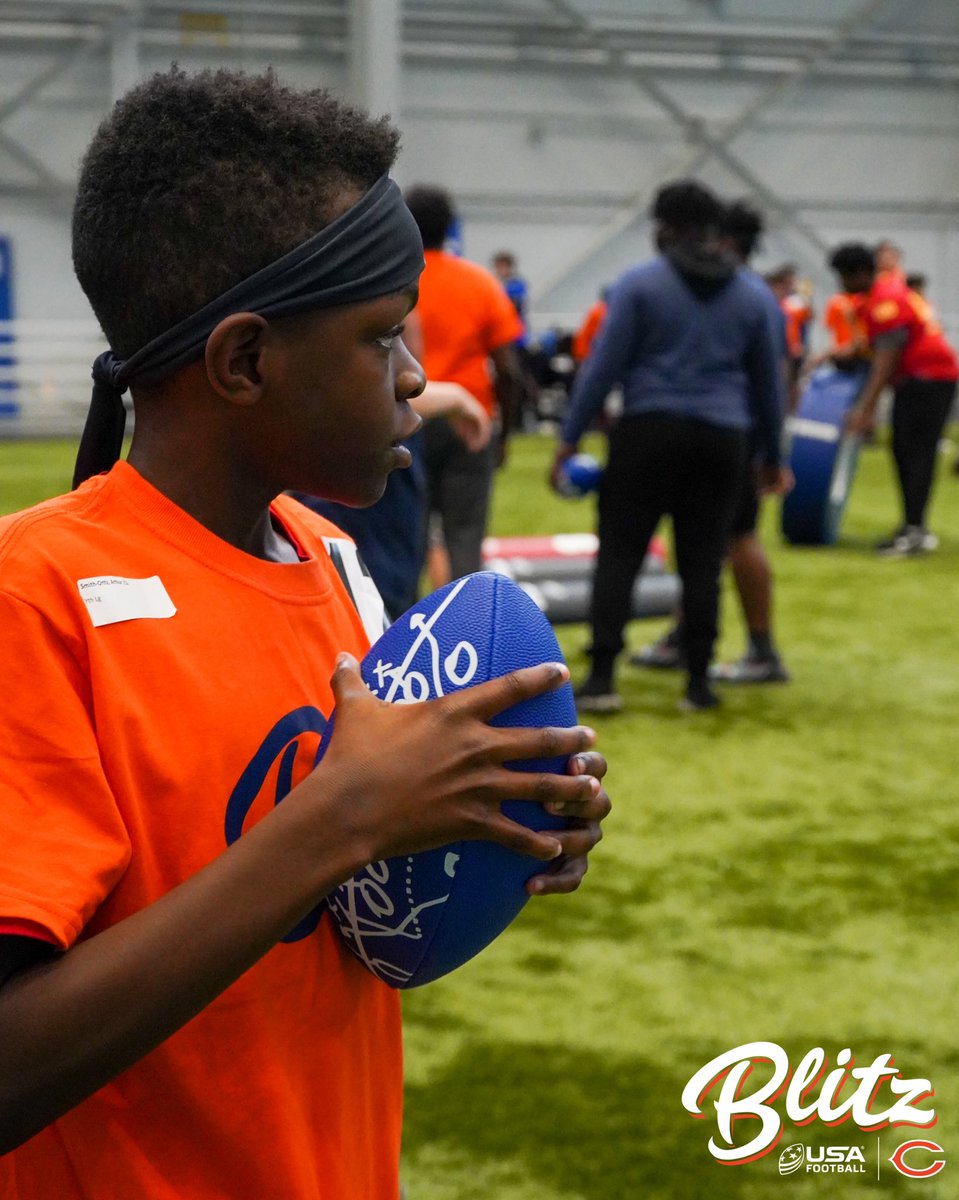 Growing a love for the game through Blitz - free football clinics for boys and girls of any skill level. 🏈 Our first stop in 2023 was with the @ChicagoBears, @braxtonjones742, and @JoshuaBlackwe12 in Rockford, IL! #FootballForAll