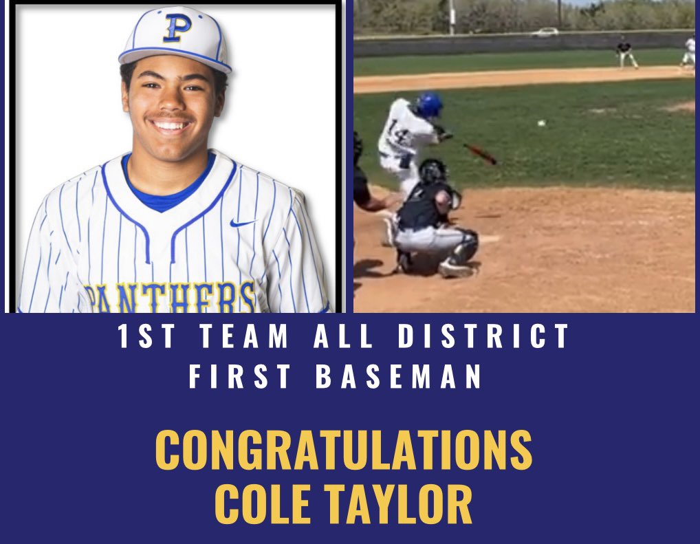 PFHSBASEBALL_'s tweet photo. Congratulations to Cole Taylor for earning 23-5A 1st Team All-District First Baseman! https://t.co/mZllz4sFUH