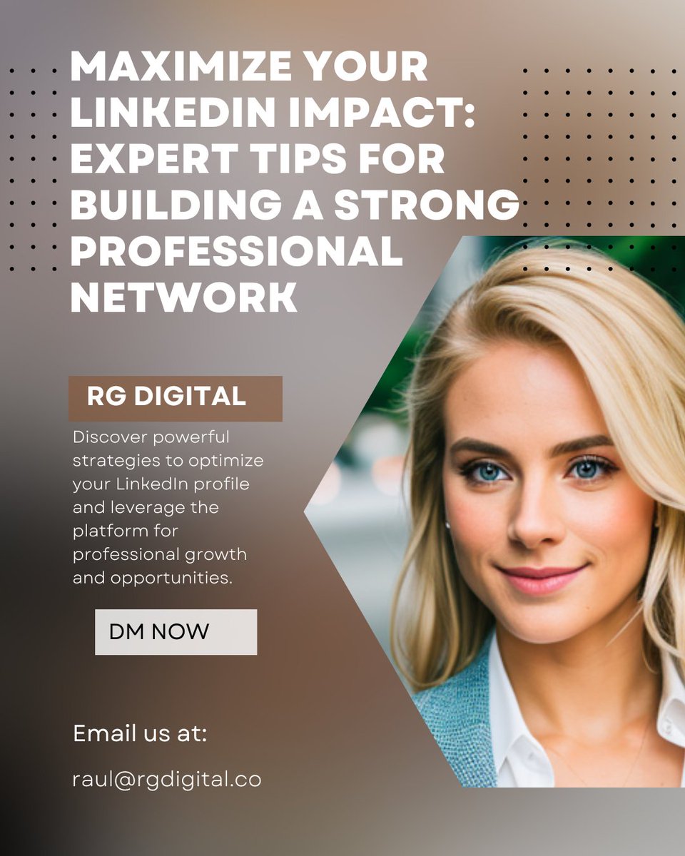 🌐🔓 Unlock LinkedIn's potential for professional growth! Optimize your profile, build a targeted network, create valuable content, engage with connections, and leverage LinkedIn features. DM 'LINKEDINPRO' for an exclusive guide. 🌐🔓 #LinkedInNetworking #ProfessionalGrowth