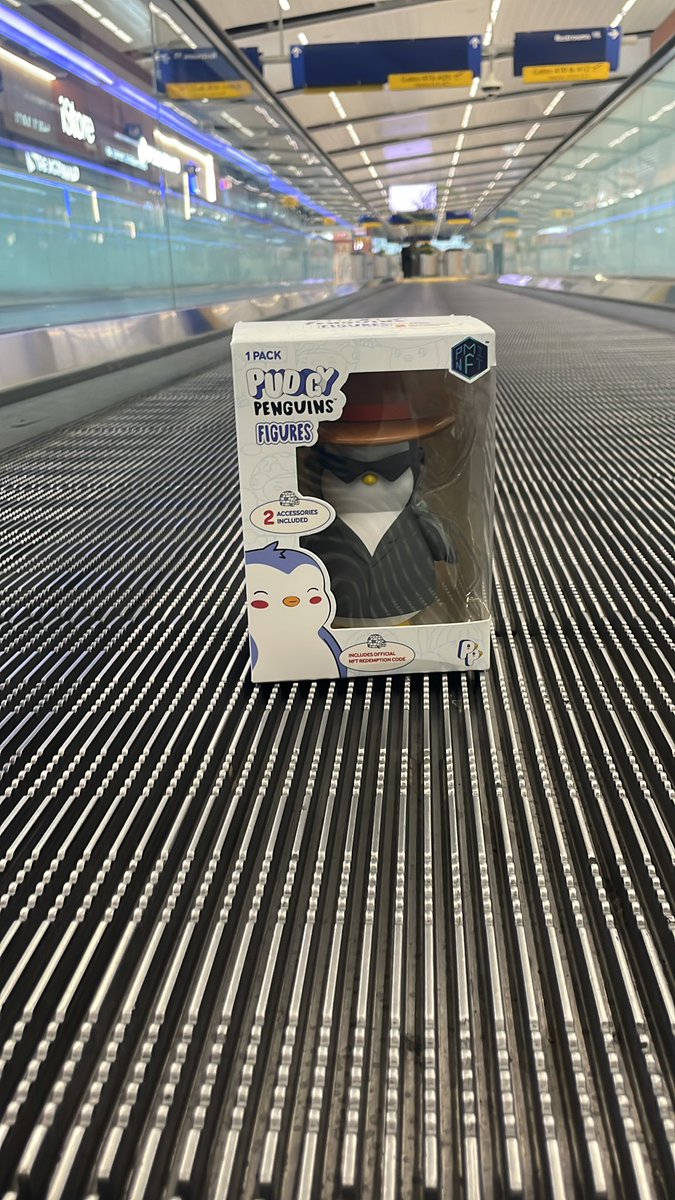 Rocking with my <a href="/pudgypenguins/">Pudgy Penguins</a> toy at the airport ✈️