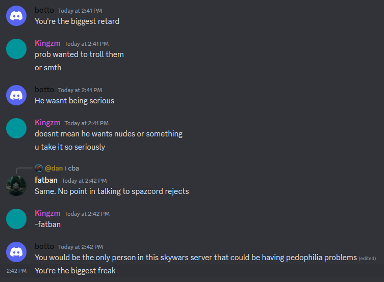 VazeSzn's tweet image. @HypixelCringe All the ss in ur tweet were all taken out of context I&apos;m not a pedophile by any means so don&apos;t try to convince others that I am