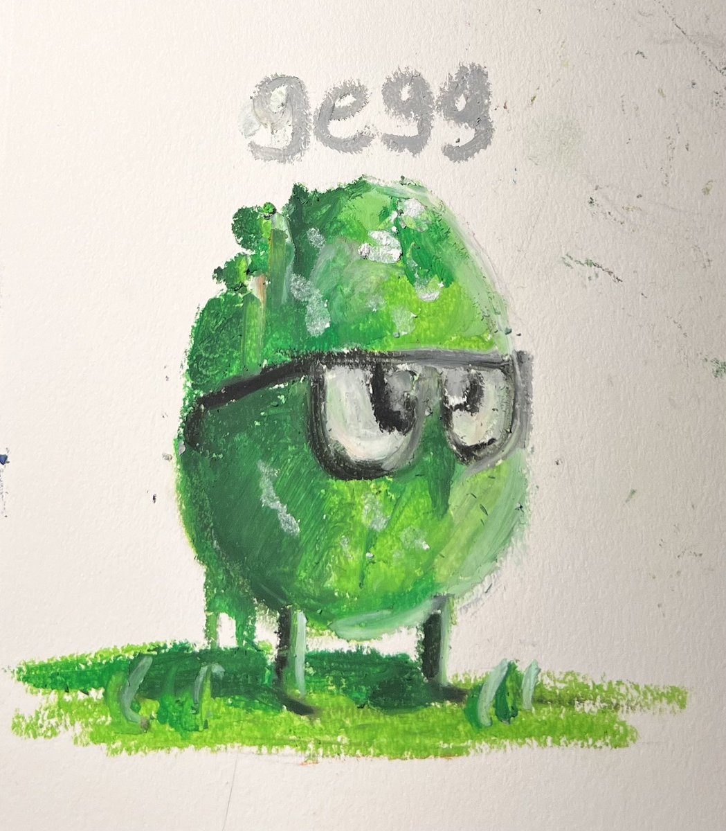 Gegg in oil pastel