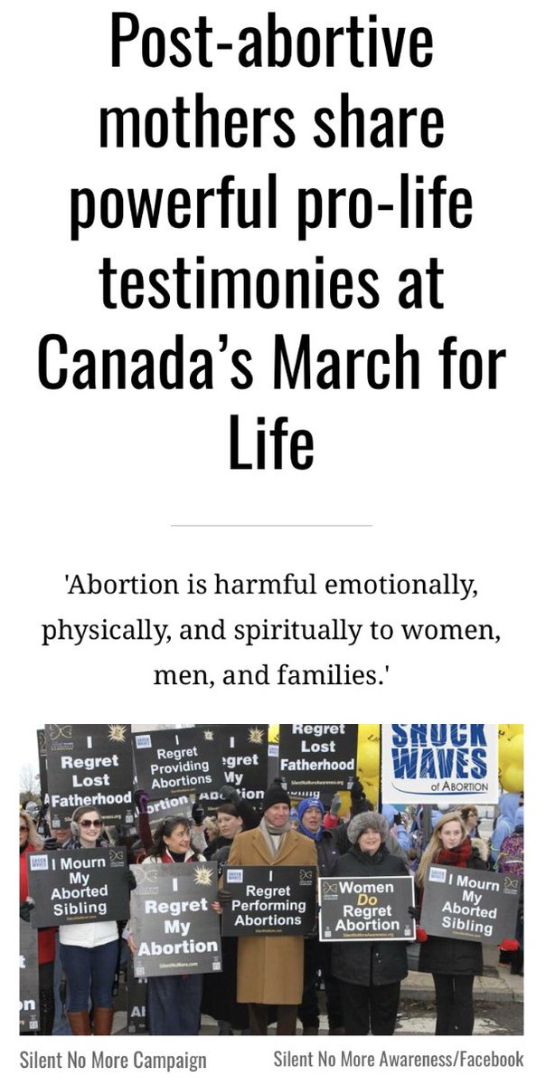 A very  powerful statement, yet Canadian News and Government hides it. The government hates life and rejoices and encourages death. Educate yourselves. 
#abortion #trauma #marchforlife #savetheinnocent