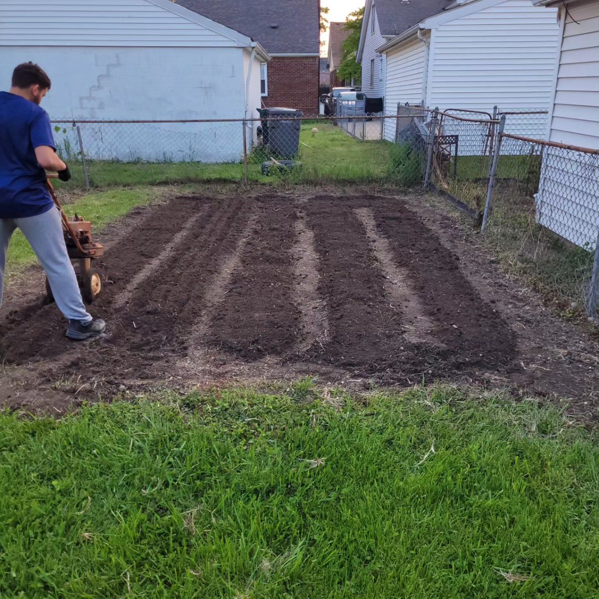 Detroitgreeneye's tweet photo. Getting ready for the veggie garden... my oldest helping with the tilling then on to planting tomorrow https://t.co/XgK7cVEKSB