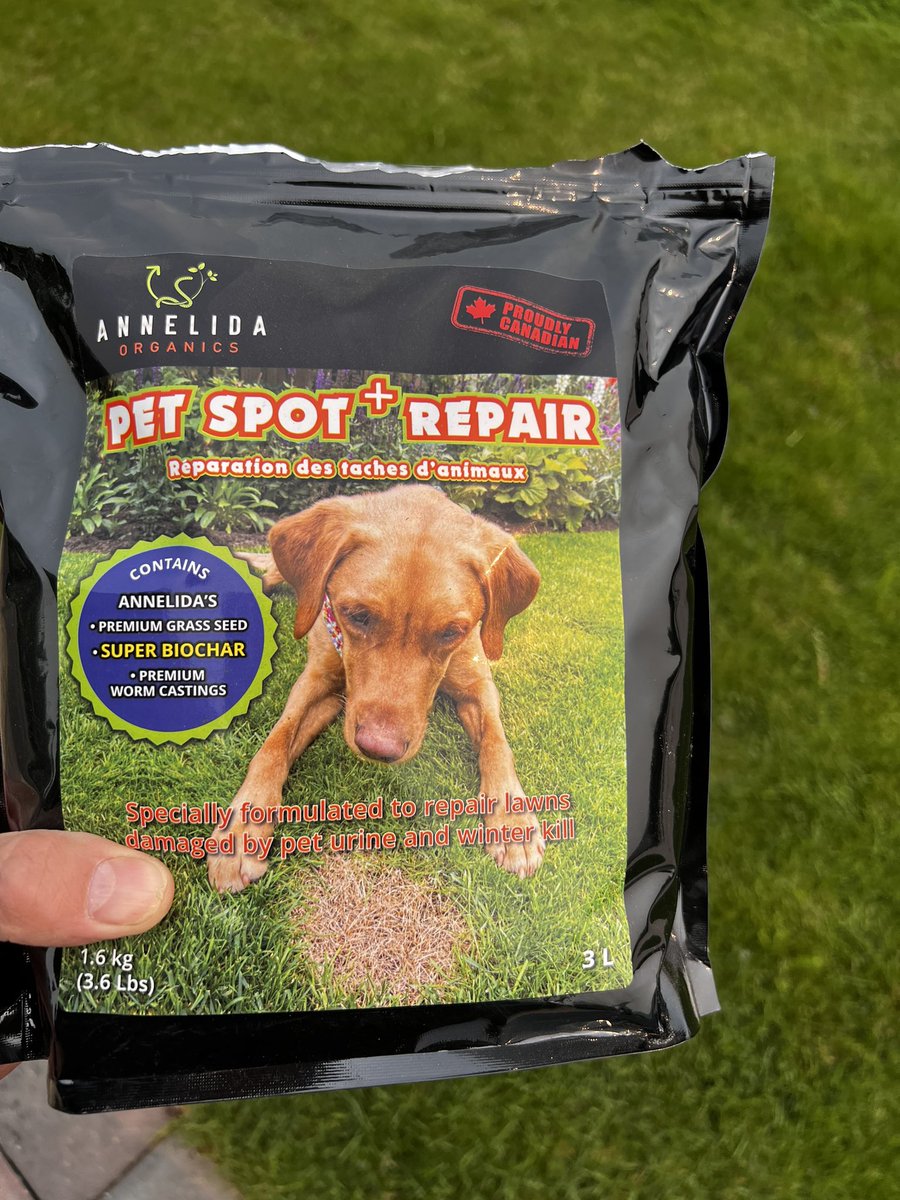 LeightonKolk's tweet photo. Well here goes. We don’t even have dogs anymore but we still have pet spots. Gonna try this on all the weird spots here. I’ll keep you composted.  #wormcompost #castingmycares #lawnandorder https://t.co/9tj2E2w8ZD